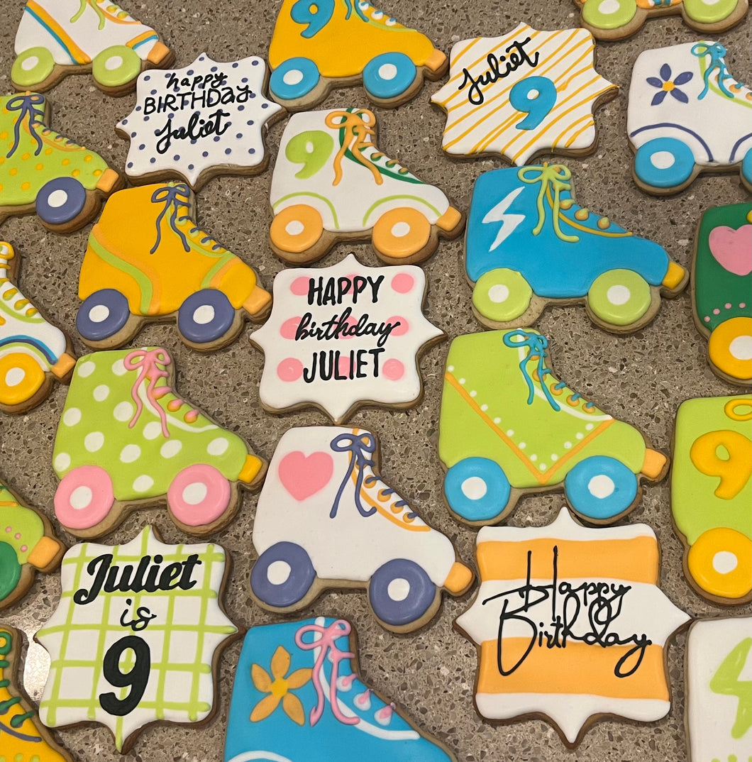 Roller Skate Birthday Cookies